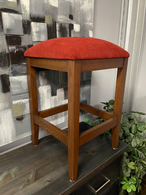 785B Smooth Birch Downtown 24" Stool with Upholstered Seat in Chestnut Finish S-210