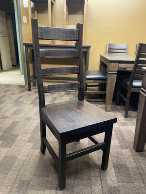 Product: R752B Rustic Ladder-Back Chair in Guinness Finish Regular $773 each