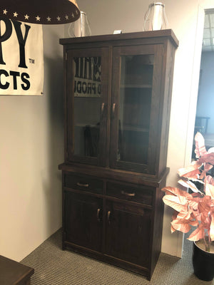 Rustic Pine R312P 2 Door Hutch and Buffet in Bourbon Finish S-148