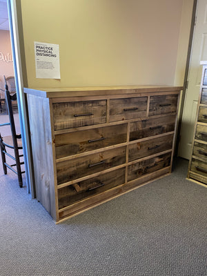 Product: R180P 9 Drawer Dresser in Lowry Finish Regular $3800
