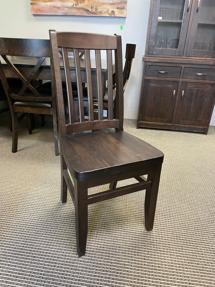 Product: 761W Rustic Walnut Scholar Chair w/ Rustic Pine Seat in Guinness Finish Regular $710 each