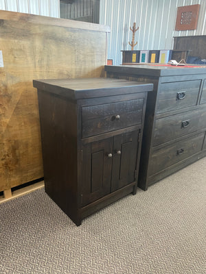R162P Rustic Pine 1 Drawer & 2 Door Nightstand 2 Available in Guinness Finish S-511