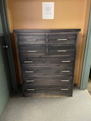 R206AP Rustic Pine 8 Drawer Chest in Smoke Finish S-570