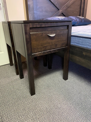 Smooth Birch Horizon 1 Drawer Nightstand 2 Available in Guinness Finish S-583