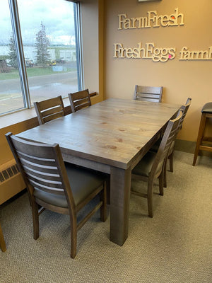 TABLE ONLY: Rustic Pine R449P Harvest Table in Ash Finish - Add Chairs to order with Extra Savings!