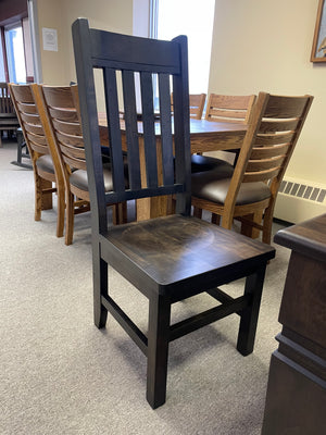 Smooth Birch D431B Harvest Table, 4 Yukon Chairs in Guinness Finish & 2 Chocolate Parson Chairs S-597