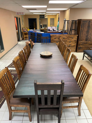TABLE ONLY: Rustic Pine R452P Super Table in Bourbon Finish - Add Chairs to order with Extra Savings!