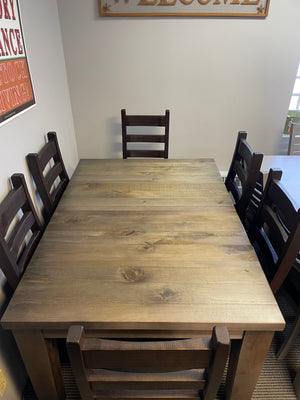 TABLE ONLY: Rustic Pine R431P Harvest Table in Ash - Add Chairs to order with Extra Savings!