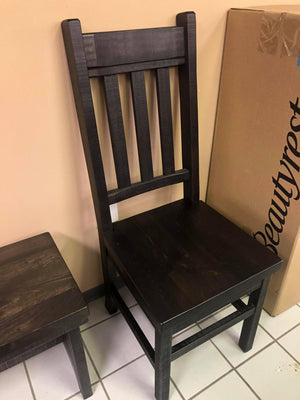 Product: R750 Rustic Slat-Back Chair in Midnight Finish Regular $773 each