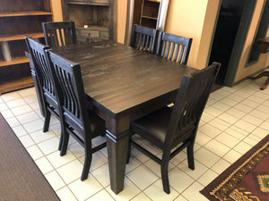 Rustic Table and 6 Lumbar Back Chairs - Old Hippy Wood Products 2415-80 Ave, Edmonton, AB