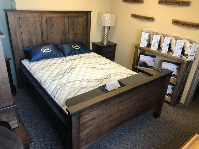 Smooth Birch F243B Queen Fusion Bed in Guinness Finish S-216