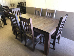 Rustic Grey Table and 6 Chairs - Old Hippy Wood Products 2415-80 Ave, Edmonton, AB