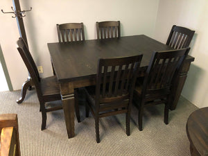 Rustic Table and 6 Walnut Chairs - Old Hippy Wood Products 2415-80 Ave, Edmonton, AB