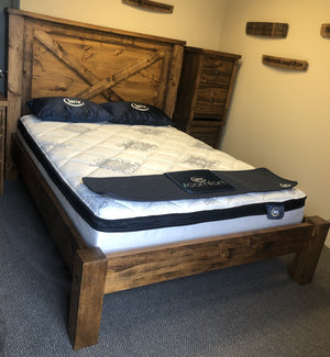 Product: R249P Barn Door Queen Bed in Black Walnut Finish Regular $2908
