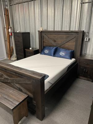 Product: R249P Barn Door Queen Bed in Guinness Finish Regular $3635