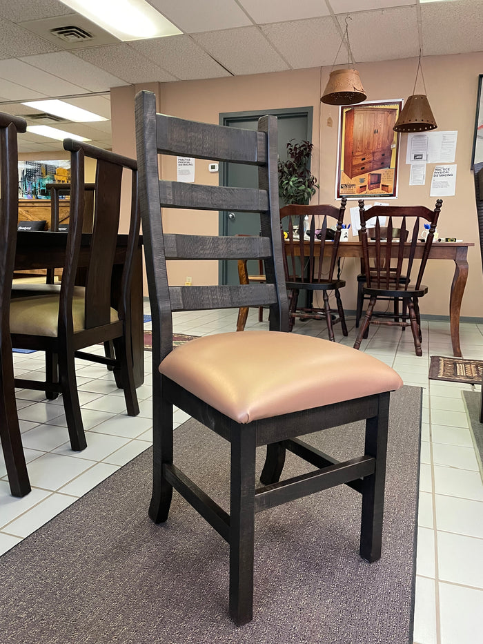 Product: R752B Rustic Birch Ladder Back Chairs in Ebony Finish Regular $843 each