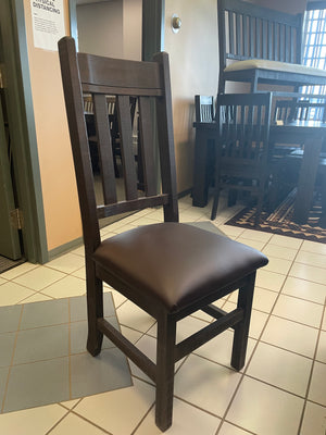 Product: R750B Rustic Slat Back Chair with Upholstered Seat in Bourbon Finish Regular $843 each