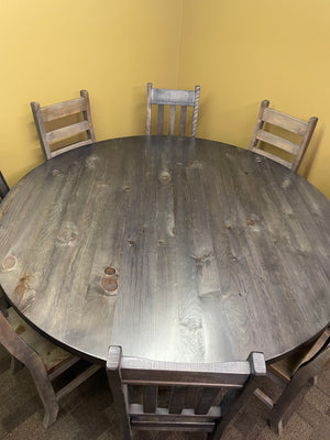 R560P - Rustic Pine 72" Round Table Solid Top