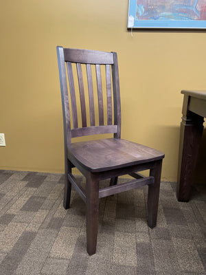Smooth Birch 5/4 431B Harvest Table & 6 Scholar Chairs in Smoke Finish S-503
