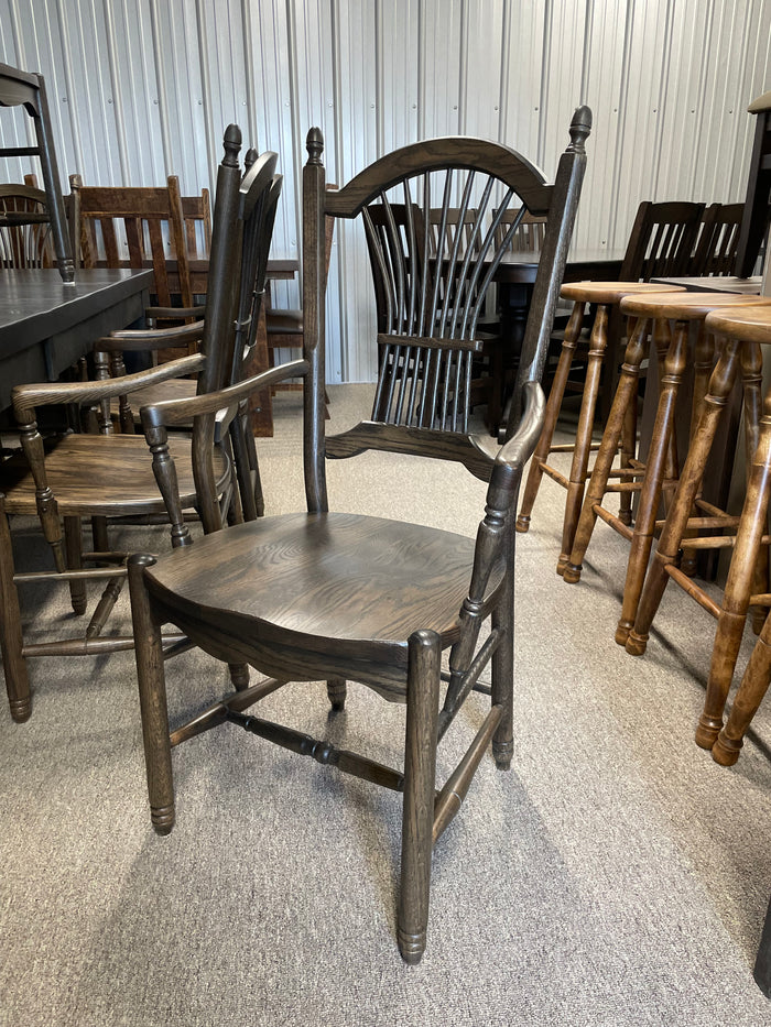 Product: 631 Oak Lexington Arm Chair with Saddled Wood Seat in Ebony Finish Regular $615 each
