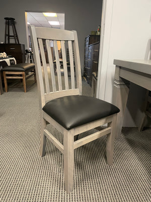 ADD CHAIRS: 761B Smooth Birch Scholar Chair w/ Upholstered Seat in Stone Grey Finish Regular $640 each 30% OFF