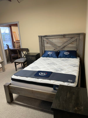 Product: R249P Rustic Barn Door Queen Bed in Ash Finish Regular $2908
