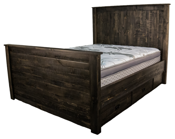 Rustic Fusion Bed with Full Foot Board