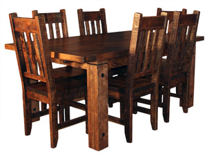 Rustic 449P with Slat Back Chairs - Old Hippy Wood Products 2415-80 Ave, Edmonton, AB