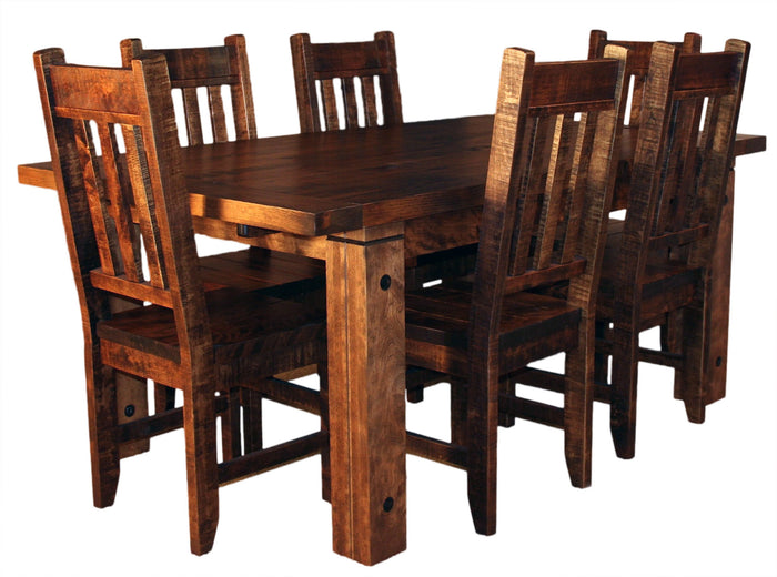 Rustic 449P with Slat Back Chairs