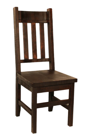 R750B Rustic Solid Birch Slat-Back Chair - Solid Birch - True Mortise and Tenon Construction - Priced with Rustic Pine Seat - Manufactured in Edmonton, Alberta, Canada.    USD $550