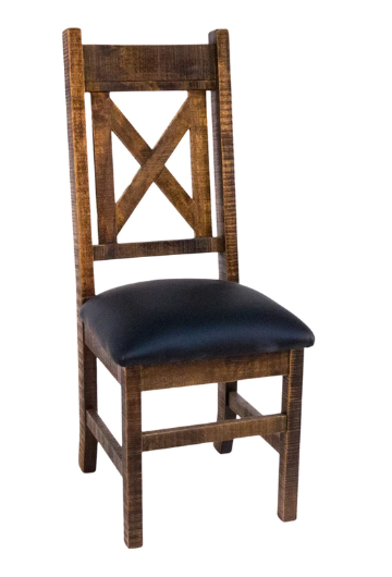 R751B Rustic Birch X-Back Chair - Solid Birch - True Mortise and Tenon Construction - Priced with Rustic Pine Seat - Manufactured in Edmonton, Alberta, Canada