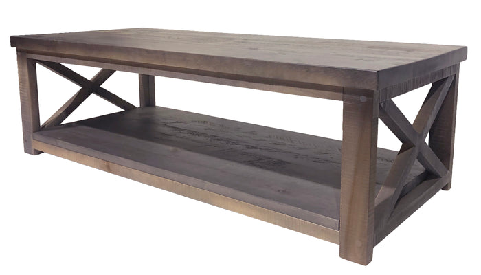 #R3062 - x coffee table with one shelf