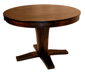 508 Single Bistro Pedestal Round Table 42" plus 2x12" leaves - Old Hippy Wood Products 2415-80 Ave, Edmonton, AB